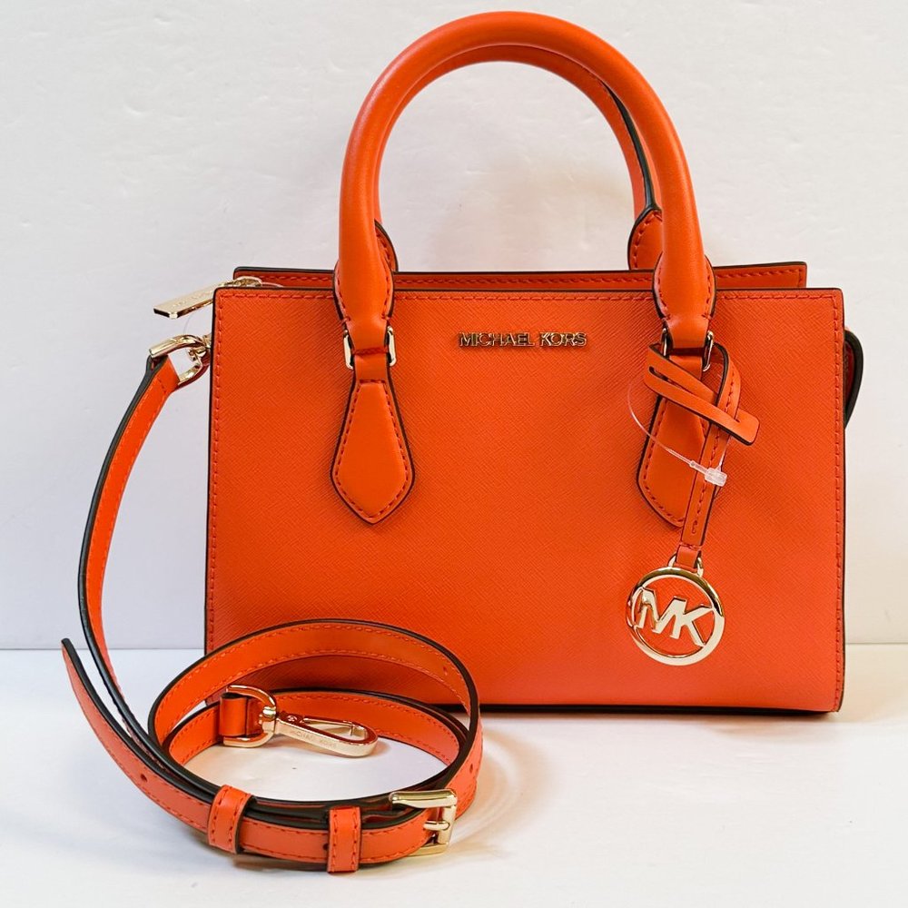 Michael Kors Sheila Small MINI Satchel Shoulder Crossbody Bag Poppy